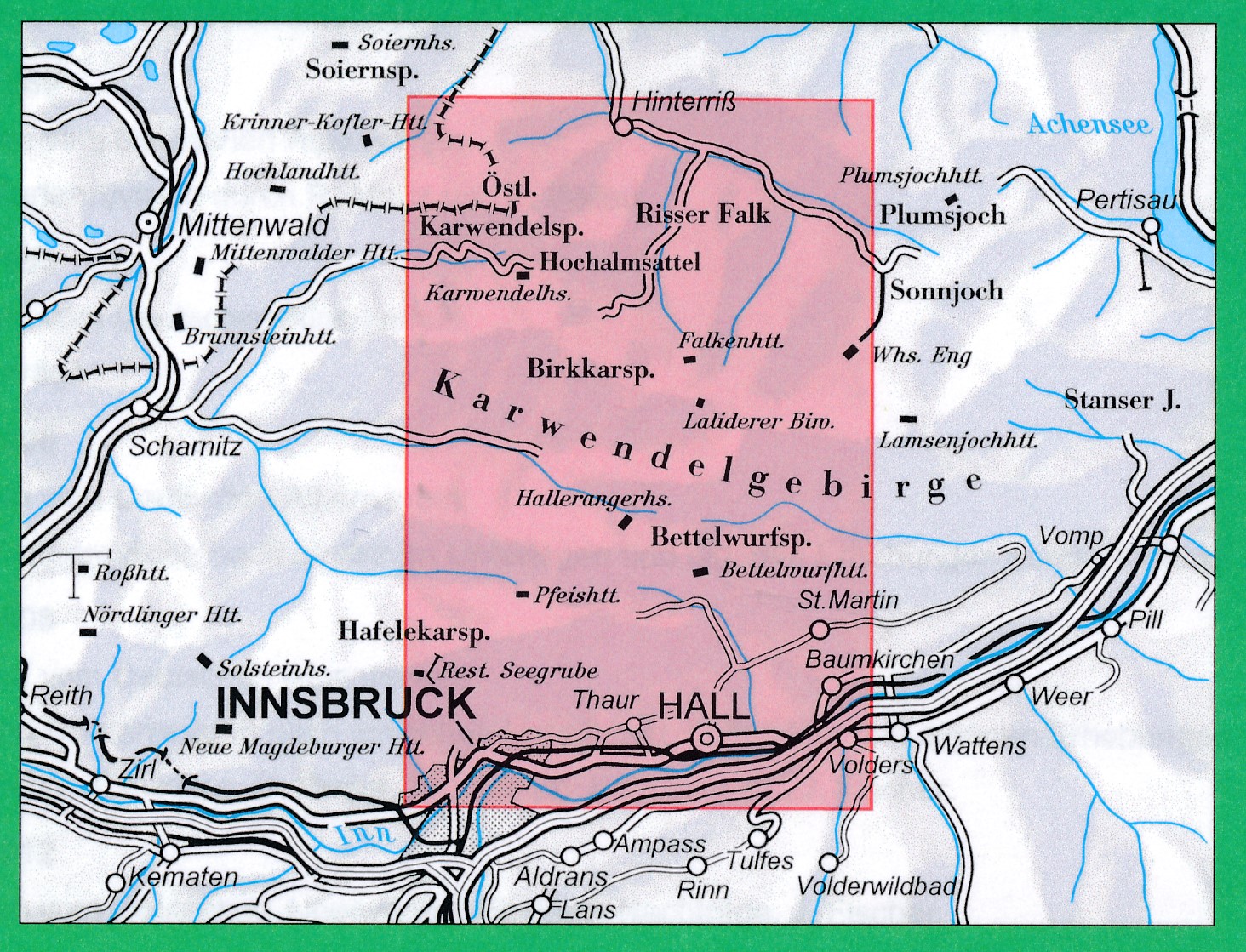 Wandelkaart Alpenvereinskarte Karwendelgebirge Mitte